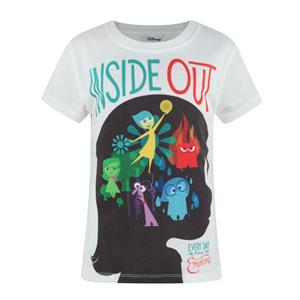 Inside Out officieel meisjes sublimatie karakter T-shirt 5-6 Years wit