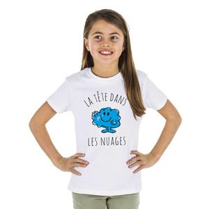 Monsieur Madame Tshirt Enfant LA TÊTE DANS LES NUAGES 2 ans wit