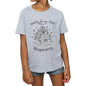 Harry Potter-meisjes wachten op mijn brief Zweinstein T-shirt 12-13 grijs