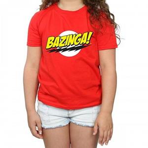 The Big Bang Theory Bazinga katoenen T-shirt voor meisjes 12-13 rood