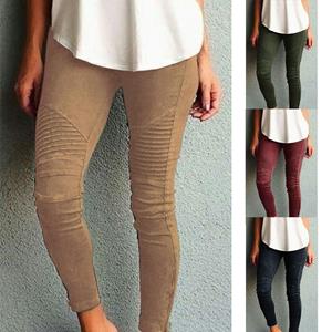 Fashion bag01 Damesjeans Hoge taille skinny geplooide potloodbroek Retro elastische stretch slanke legging 5XL zwart
