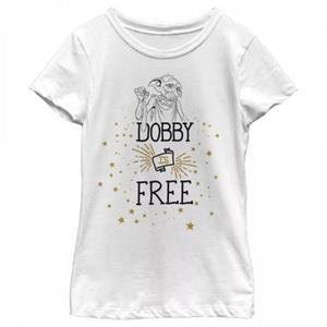 Harry Potter Girls Dobby is gratis katoenen T-shirt 7-8 Years wit