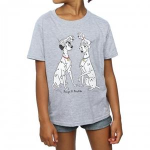101 Dalmatians 101 Dalmatiërs meisjes Pongo en Perdita T-shirt 12-13 wit