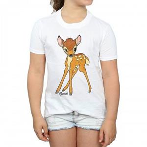 Bambi meisjes klassiek katoenen T-shirt 12-13 wit