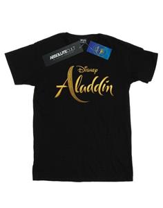 Disney meisjes Aladdin filmlogo katoenen T-shirt 12-13 zwart