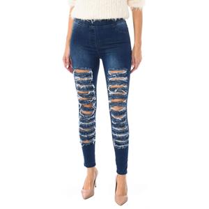 BlackPrice Lange denimstijl legging voor dames D2001 M blauw