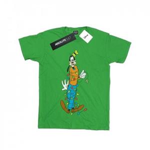 Disney jongens Goofy kerstverlichting T-shirt 5-6 Years wit