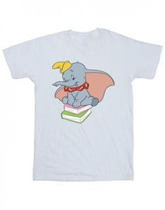 Disney meisjes Dumbo zittend op boeken katoenen T-shirt 5-6 Years wit