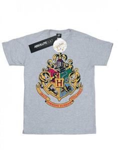 Harry Potter meisjes Zweinstein Crest gouden inkt katoenen T-shirt 9-11 Years wit