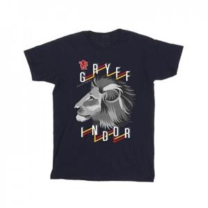 Katoenen T-shirt van Harry Potter Girls Gryffindor Lion-icoon 12-13 zwart