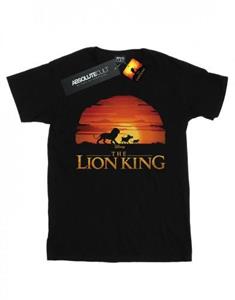 Disney meisjes The Lion King Movie Sunset logo katoenen T-shirt 12-13 wit