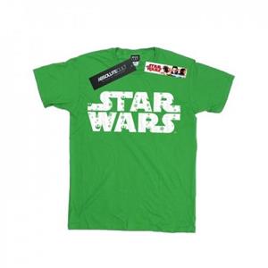 Star Wars jongens kerstlogo T-shirt 5-6 Years wit