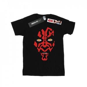 Star Wars jongens Darth Maul gezicht T-shirt 12-13 zwart