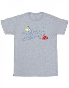 Disney meisjes de kleine zeemeermin Ariël katoenen T-shirt 5-6 Years wit