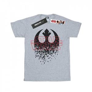 Star Wars jongens het laatste Jedi verbrijzelde embleem T-shirt 9-11 Years wit