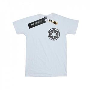 Star Wars Boys The Mandalorian Galactic Empire Insignia T-shirt met borstprint 12-13 wit