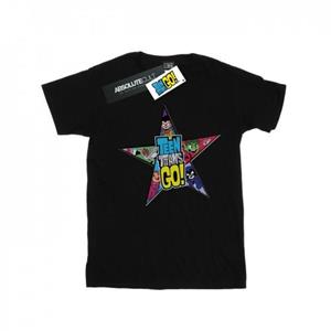 DC Comics Boys Teen Titans Go Star-logo T-shirt 12-13 wit