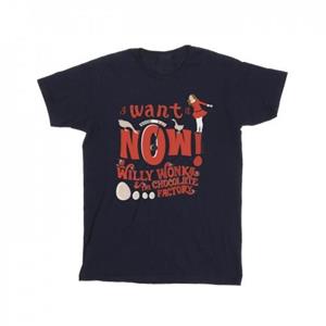 Pertemba FR - Apparel Willy Wonka Boys Verruca Salt Ik wil het nu T-shirt 5-6 Years wit