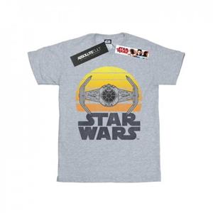 Star Wars jongens zonsondergang TIE Fighter T-shirt 9-11 Years wit