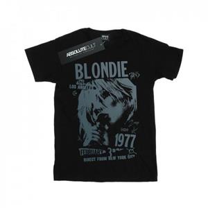 Blondie Girls Tour 1977 katoenen T-shirt met borst 12-13 zwart