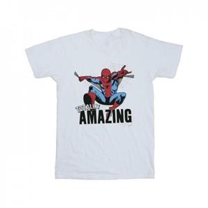 Marvel Girls Spider-Man geweldig katoenen T-shirt 5-6 Years wit