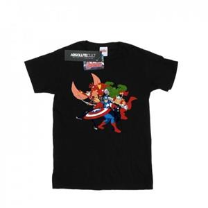 Marvel Girls Avengers Assemble Comic Team katoenen T-shirt 5-6 Years wit