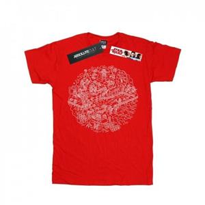 Star Wars meisjes kerst Death Star katoenen T-shirt 5-6 Years wit
