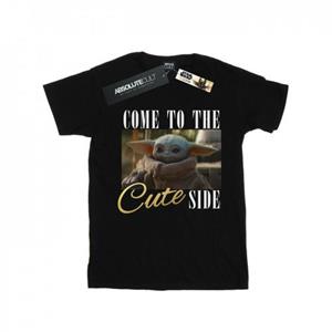 Star Wars Girls The Mandalorian Come To The Cute Side Cotton T-Shirt 9-11 Years wit