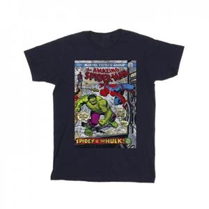 Marvel Boys Spider-Man VS Hulk Cover T-shirt 5-6 Years wit