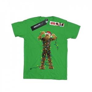 Star Wars Boys Chewbacca Christmas Lights T-Shirt 5-6 Years wit