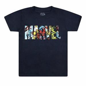 Marvel kinderjongens karakters logo T-shirt 9-10 Years grijs