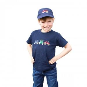 Pertemba FR - Apparel British Country Collection Childrens/Kids Three Tractors T-shirt 7-8 Years Vloot