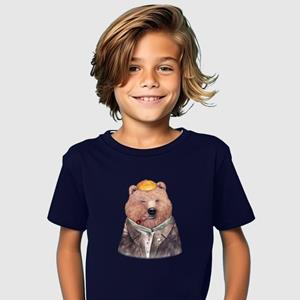 Le Roi du Tshirt Tshirt Enfant BROWN BEAR 2 ans marineblauwe kleur