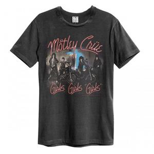 Amplified Unisex volwassen meisjes meisjes Motley Crew T-shirt XS houtskool
