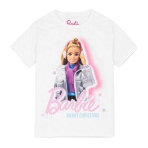Barbie Kerst T-shirt voor meisjes 11-12 wit