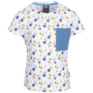 Trespass Girls Pleasantly Floral T-Shirt 11-12 blauw/wit