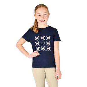 Dublin Girls Tilly Heart Horses T-Shirt 14 Years