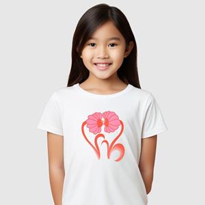 Le Roi du Tshirt Tshirt Enfant FLOWERS 2 ans wit