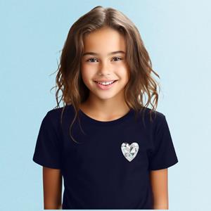 Le Roi du Tshirt Tshirt Enfant CHEMICAL REACTION CŒUR 2 ans marineblauwe kleur