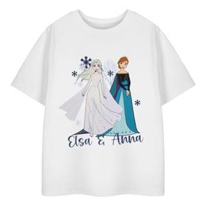 Frozen Girls Anna And Elsa T-Shirt 3-4 Years wit