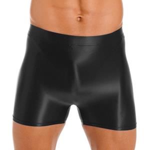 YONGHS Ultradunne comfortabele boxershorts Zwembroeken Ondergoed Strandkleding Sport Zwembroeken voor heren L zwart