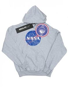 NASA meisjes klassieke insignia-logo noodlijdende hoodie 7-8 Years wit