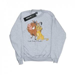 Disney Girls The Lion King Klassiek Simba, Timon en Pumbaa Sweatshirt 12-13 zwart