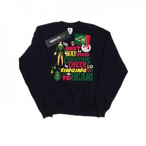Elf meisjes kerst Cheer Sweatshirt 5-6 Years wit