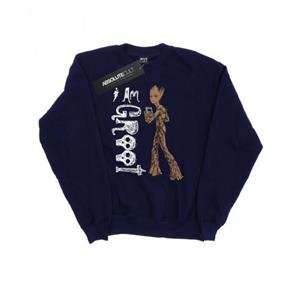 Marvel Heren Avengers Infinity War I Am Teenage Groot Sweatshirt L wit