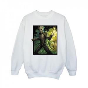 Marvel Girls Guardians of the Galaxy Groot Forest Energy-sweatshirt 5-6 Years wit