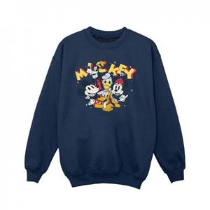 Disney meisjes Mickey Mouse Group Sweatshirt 5-6 Years wit