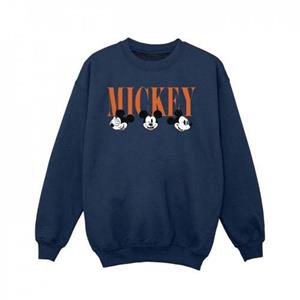 Disney meisjes Mickey Mouse gezichten sweatshirt 5-6 Years wit