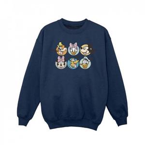 Disney meisjes Mickey Mouse en vrienden gezichten sweatshirt 5-6 Years wit