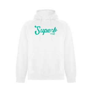 SUPERB Nieuwe Vintage SPRBSU-003 Heren Hoodie S wit